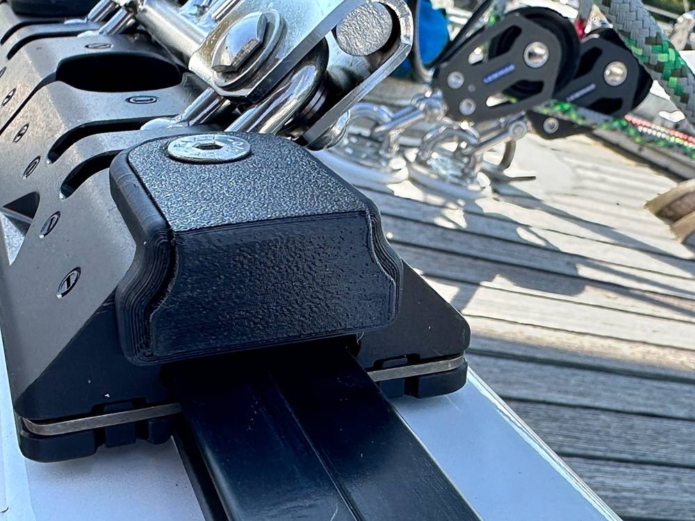 Photo from this job: Bumpers for a self-tacking jib track