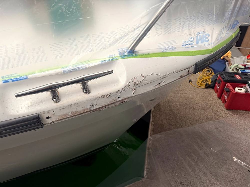 Photo from this job: Hull damage from an impact
