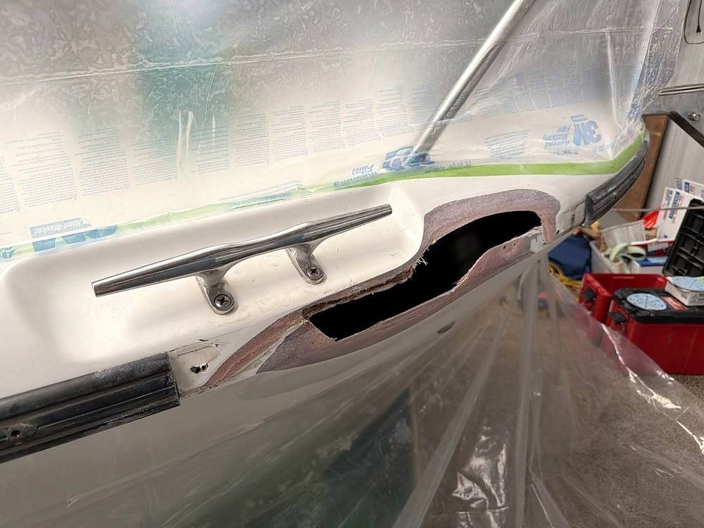 Photo from this job: Hull damage from an impact