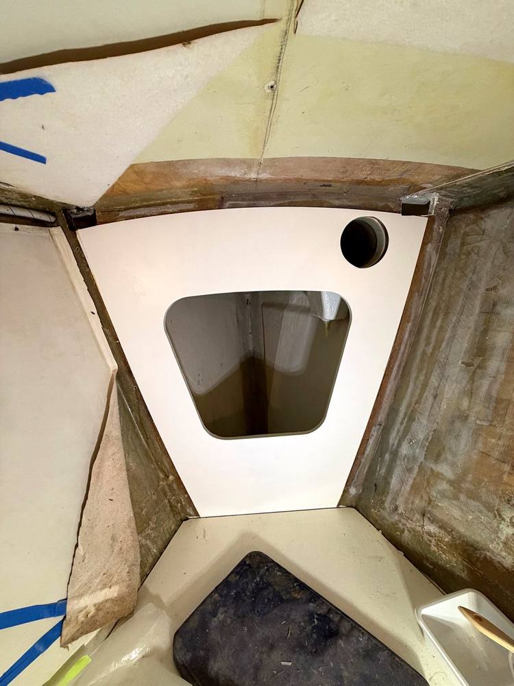 Photo from this job: Hull damage and a new forward bulkhead