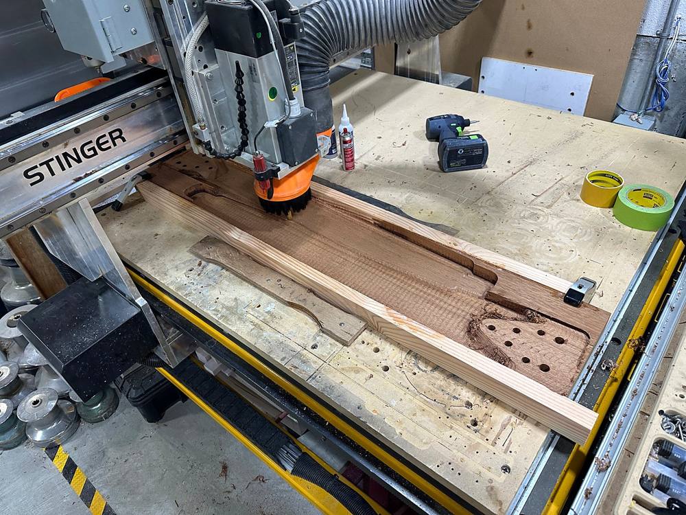 Photo from this job: Custom mahogany spreaders