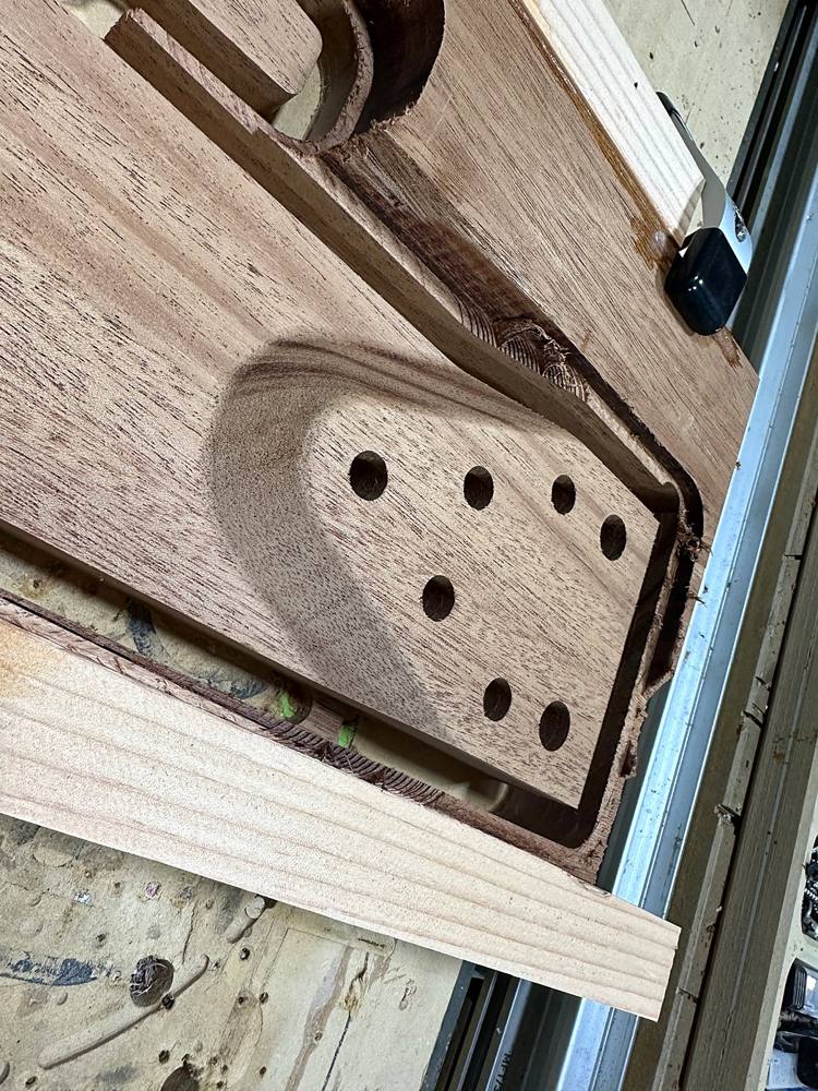 Photo from this job: Custom mahogany spreaders